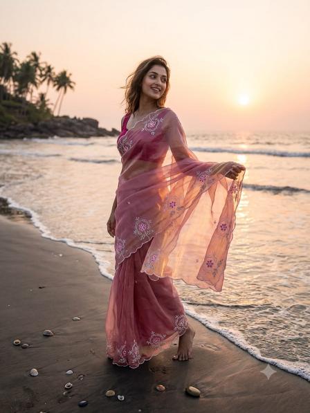 Vinayak twill net saree price range in market